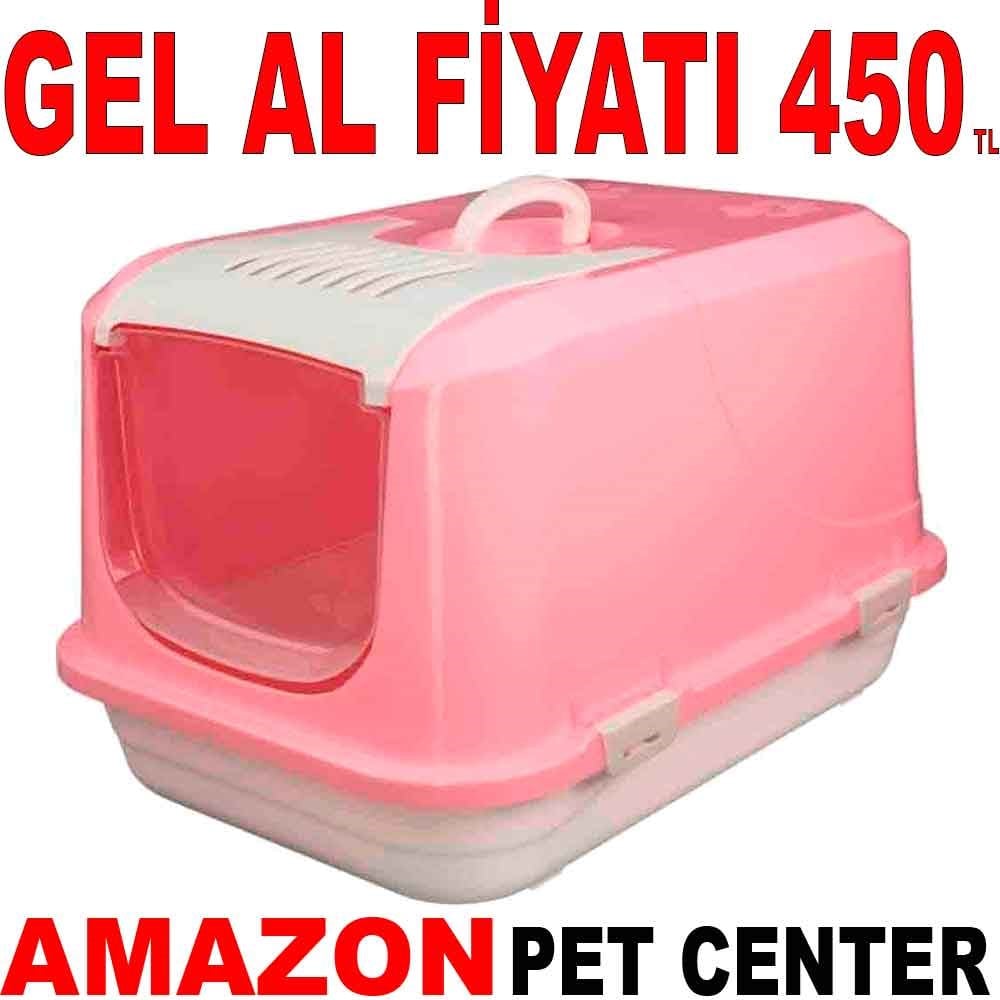 Amazon Kapalı Kedi Tuvaleti Pembe S Gel Al 35013235 Amazon Pet Center