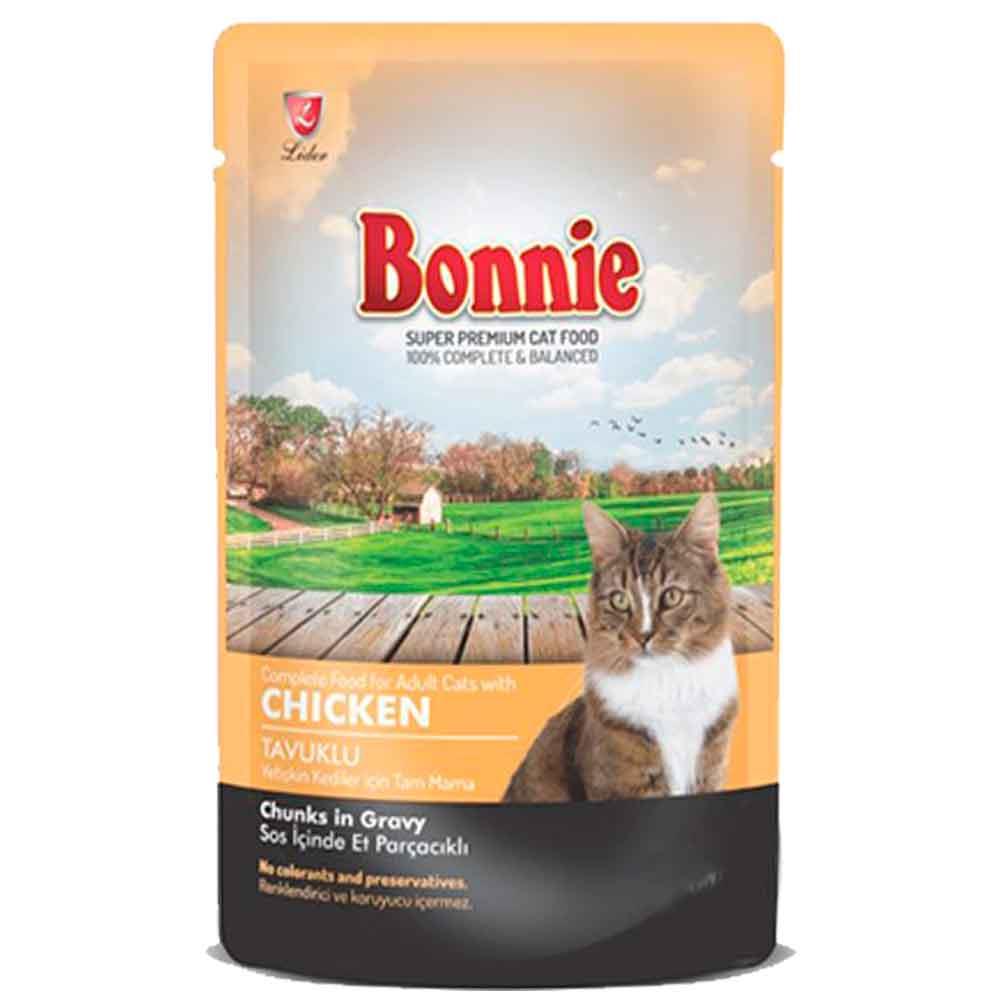 Bonnie Pouch Tavuk Etli Gravy Kedi Konserve 85Gr 8698995007047 Amazon Pet Center