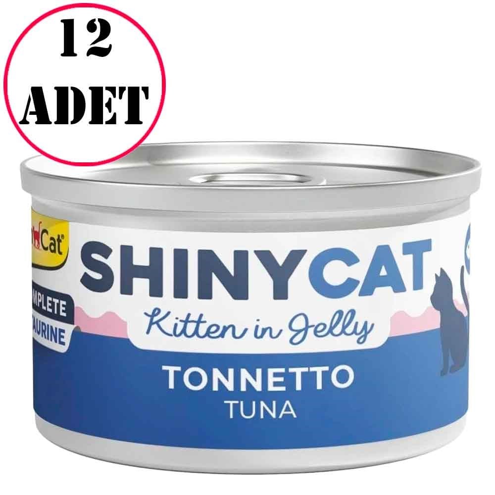 Gimcat Shiny Cat Kitten Jel İçinde Ton Balıklı Yavru Kedi Konservesi 70 gr 12 AD 20135003 Amazon Pet Center