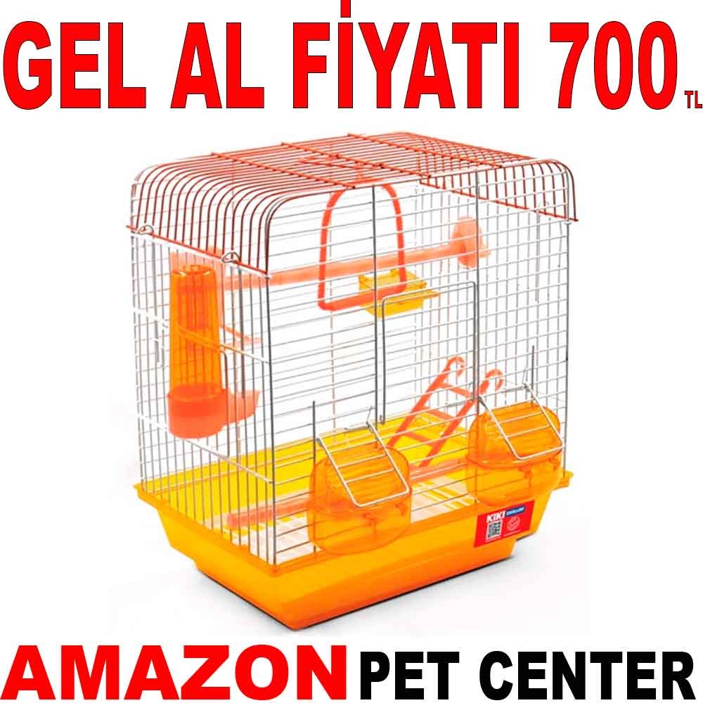 Kiki Kuş Kafesi Düz Çatılı Karışık Renkli 38x29x20 Cm Gel Al 35007104 Amazon Pet Center