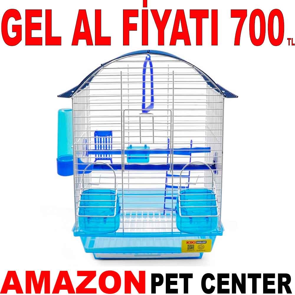 Kiki Kuş Kafesi Oval Çatılı Karışık Renkli 38x29x20 Cm Gel Al 35007142 Amazon Pet Center