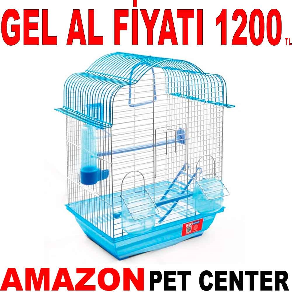 Kiki Kuş Kafesi Papatya Çatılı Karışık Renkli 48x35x25 Cm Gel Al 35007081 Amazon Pet Center