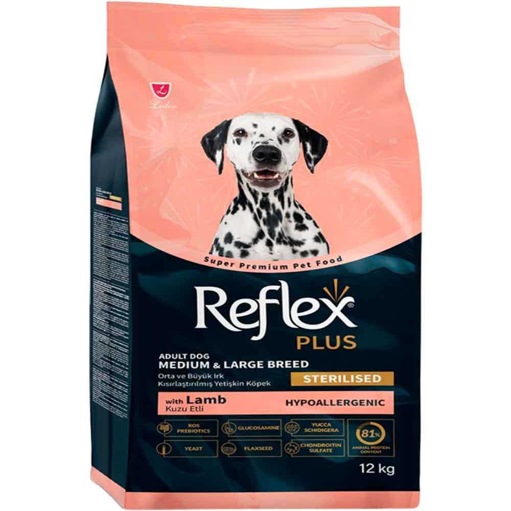 Reflex Plus Kısırlaştırılmış Köpek Maması Kuzu Etli Orta ve Büyük Irk 12 Kg 8698995034753 Amazon Pet Center