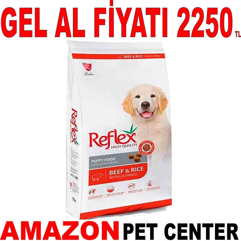 Reflex Puppy Beef Biftekli Yavru Köpek Maması 15 Kg Gel Al 18793000 Amazon Pet Center
