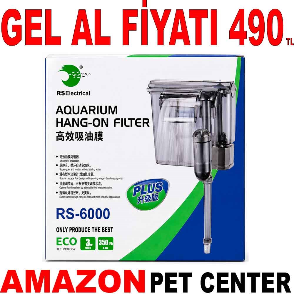 RS 6000 Plus Akvaryum Şelale Filtre 350 L/H 3 W Gel Al 35010432 Amazon Pet Center