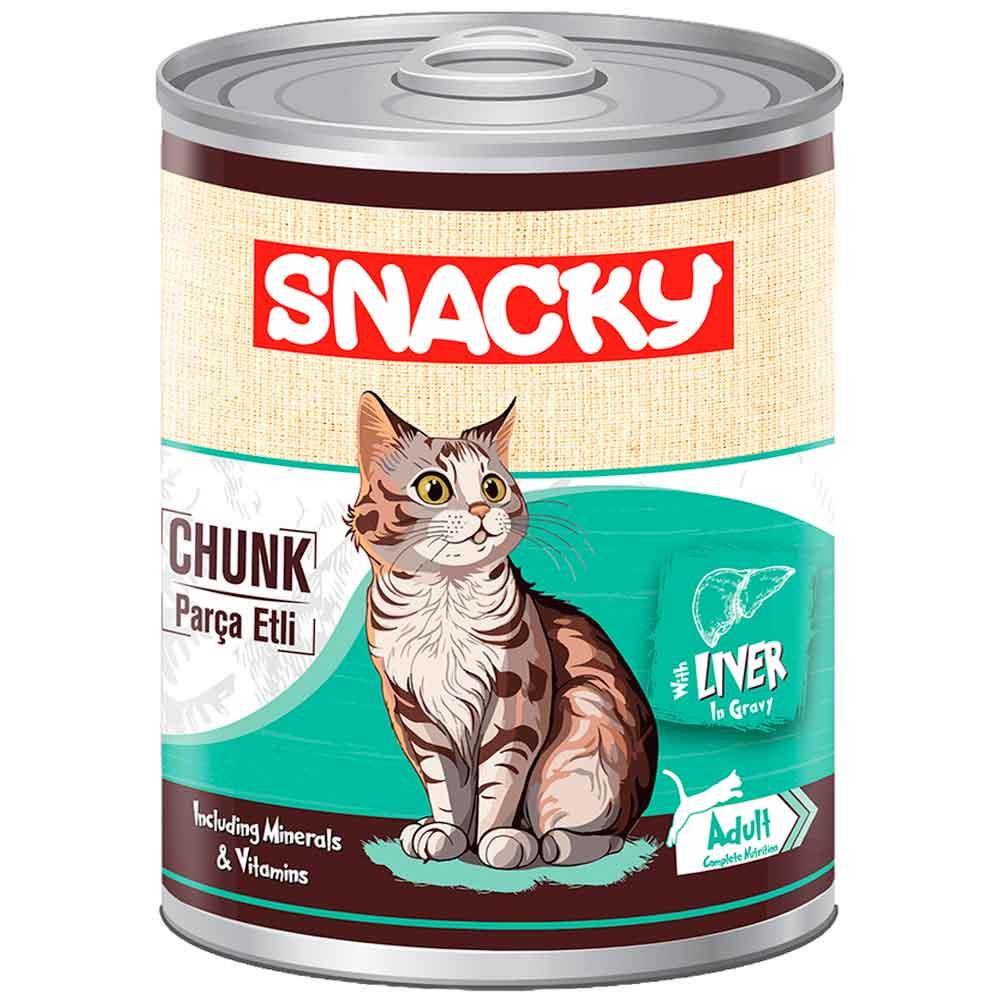 Snacky Chunk Ciğerli Kedi Konserve Maması 400 Gr 8682631202811 Amazon Pet Center