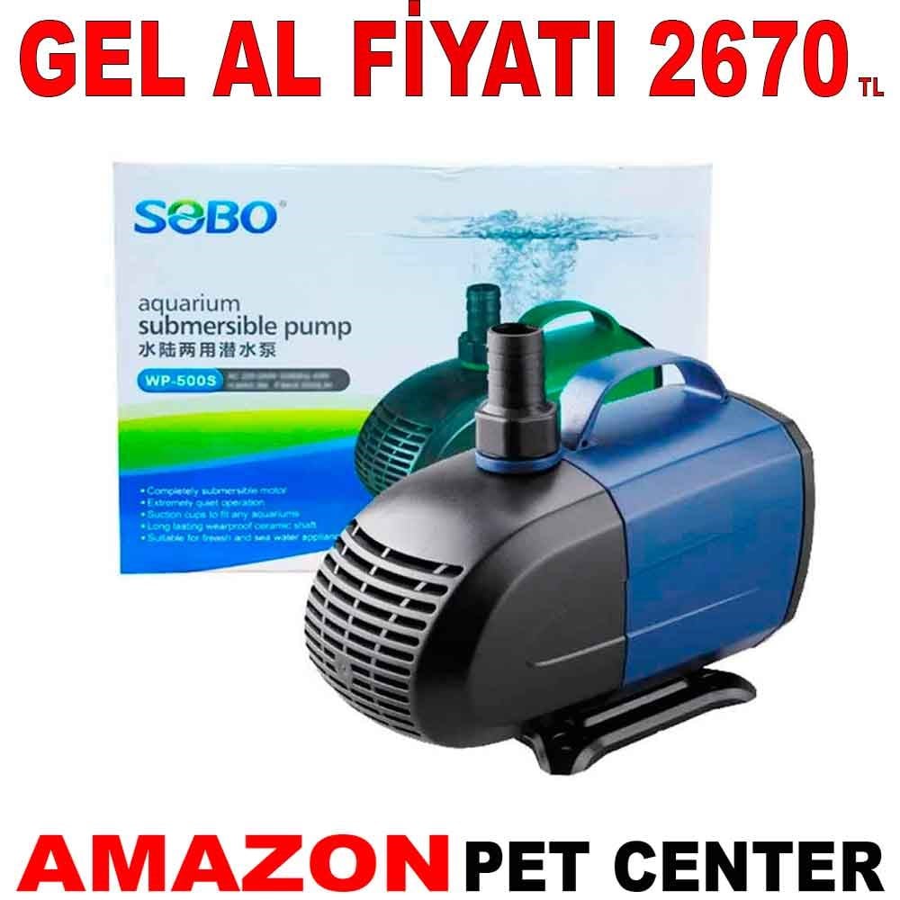 Sobo Akvaryum Sump Pompası WP-500S 100W 6000 Lt/H 5 M Gel Al 35002246 Amazon Pet Center