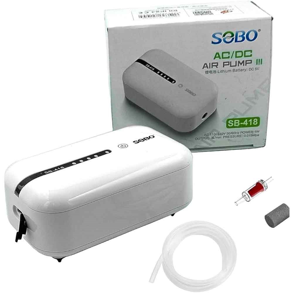 Sobo USB Şarjlı Tek Çıkışlı Hava Motoru AC/DC 1W 3L/Min SB-418 6925394821045 Amazon Pet Center