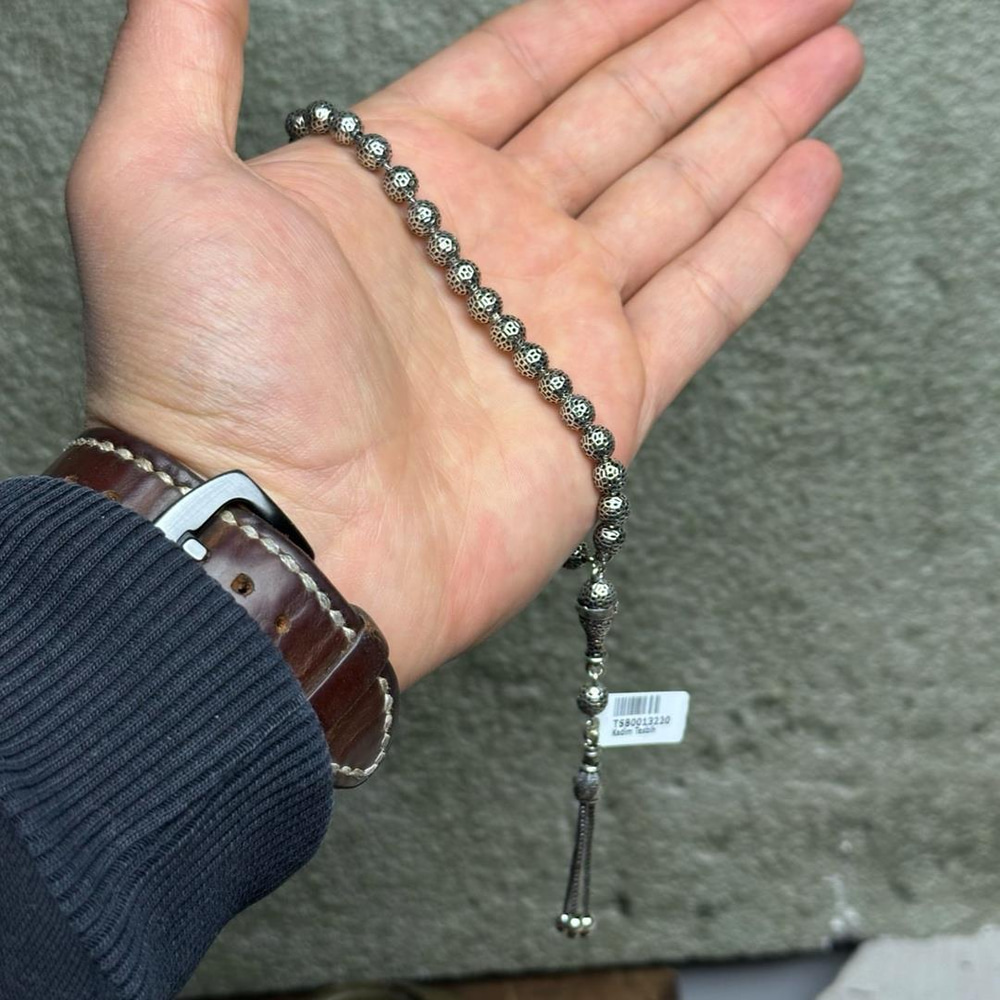 925 Ayar El İşçilikli Bilek Boy Telkari Tesbih