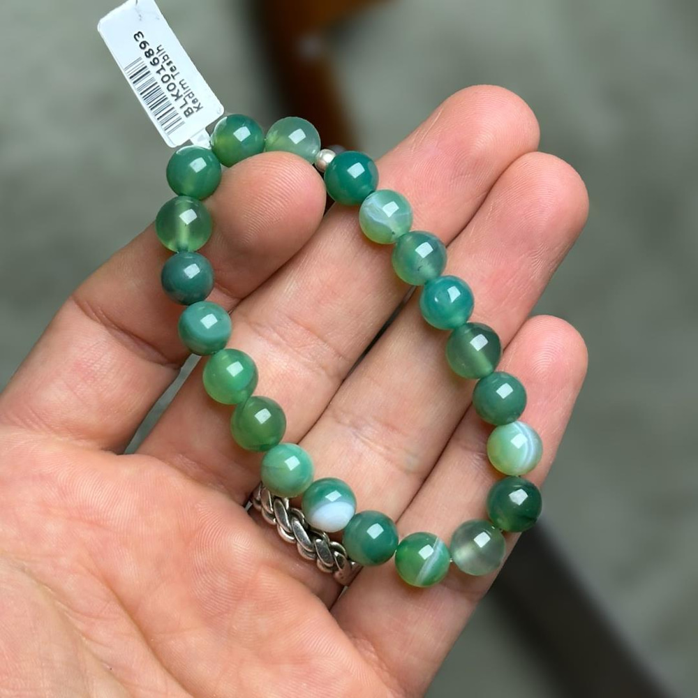 Naturel Akik Doğal Taşlı Unisex Bileklik