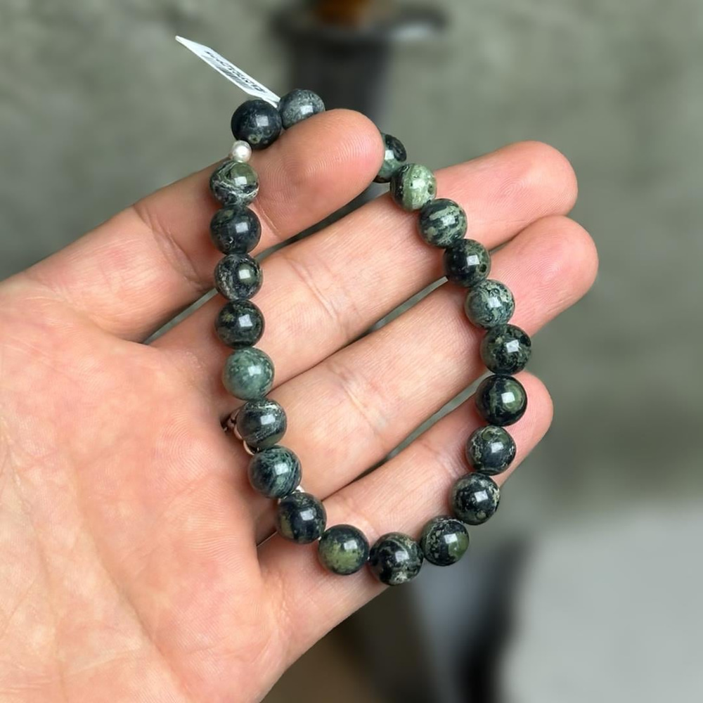 Serpantin Yılan Doğal Taş Unisex Bileklik