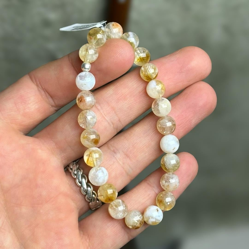 Sitrin Doğal Taş Unisex Bileklik