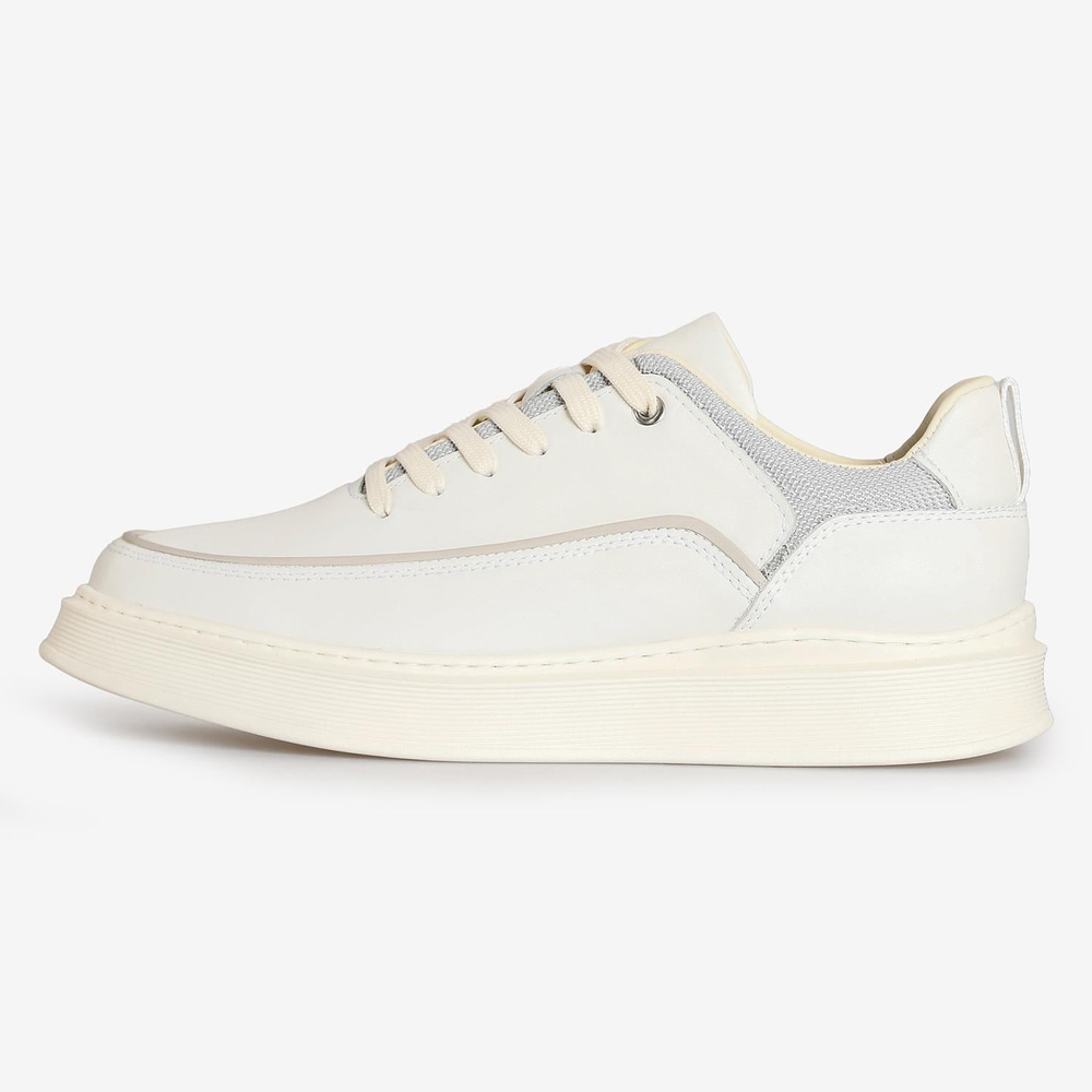 BEYAZ DERİ BAĞCIKLI ERKEK SNEAKER