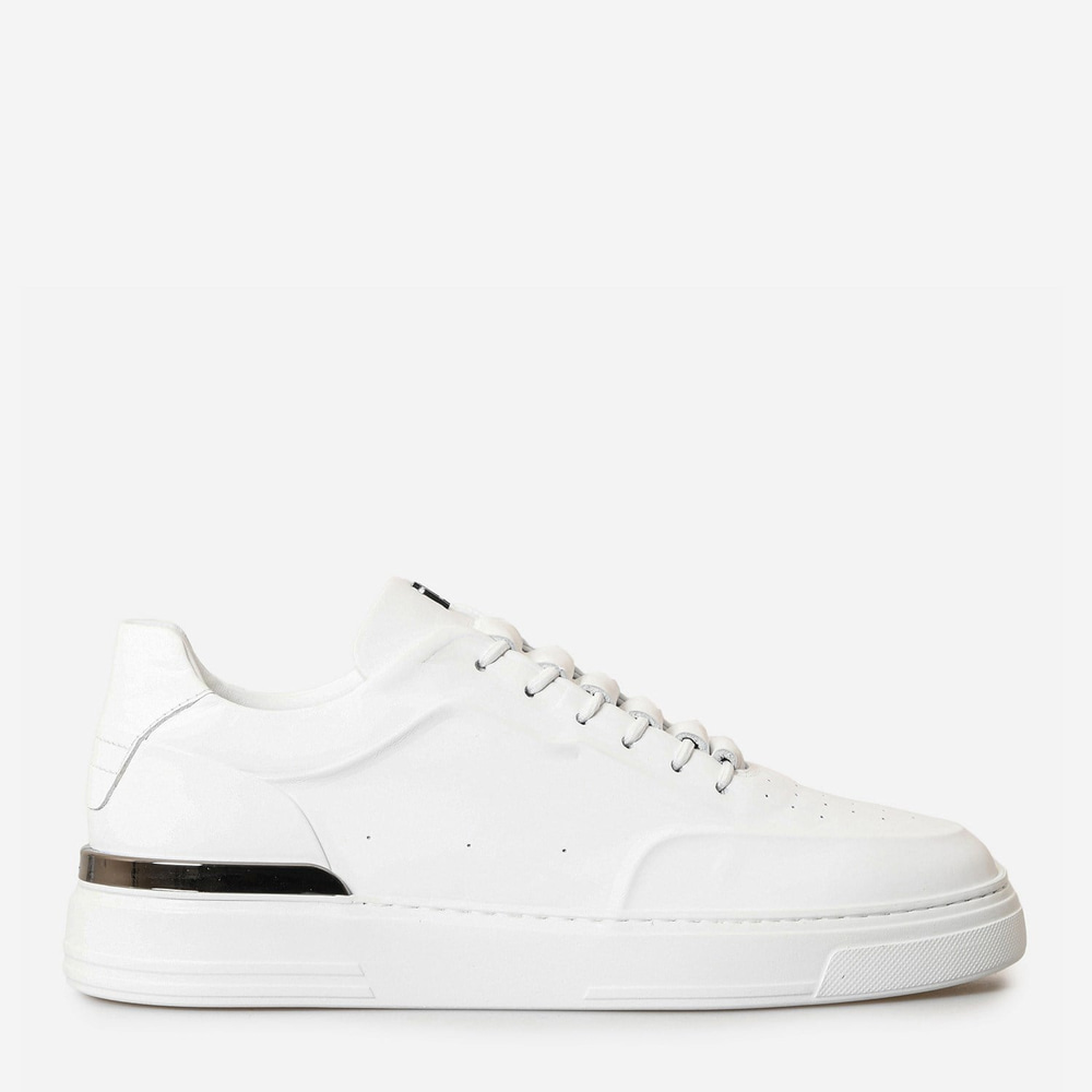 Beyaz Deri Erkek Bağcıklı Sneaker