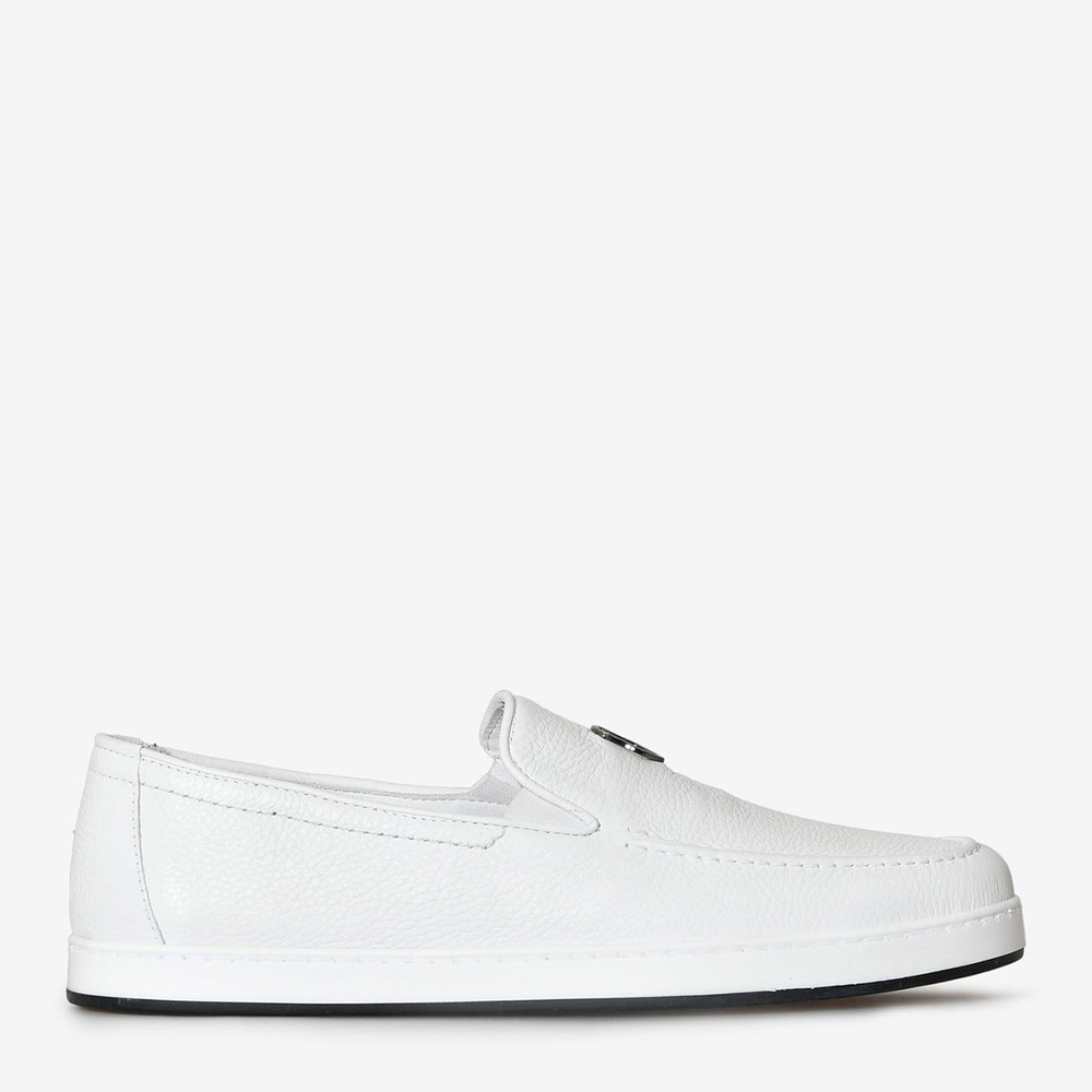 Beyaz Deri Erkek Loafer