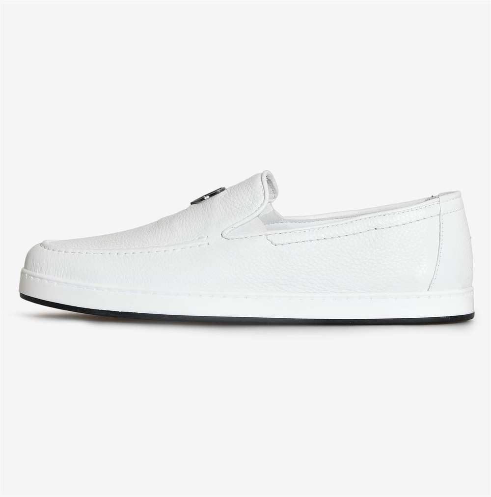 Beyaz Deri Erkek Loafer