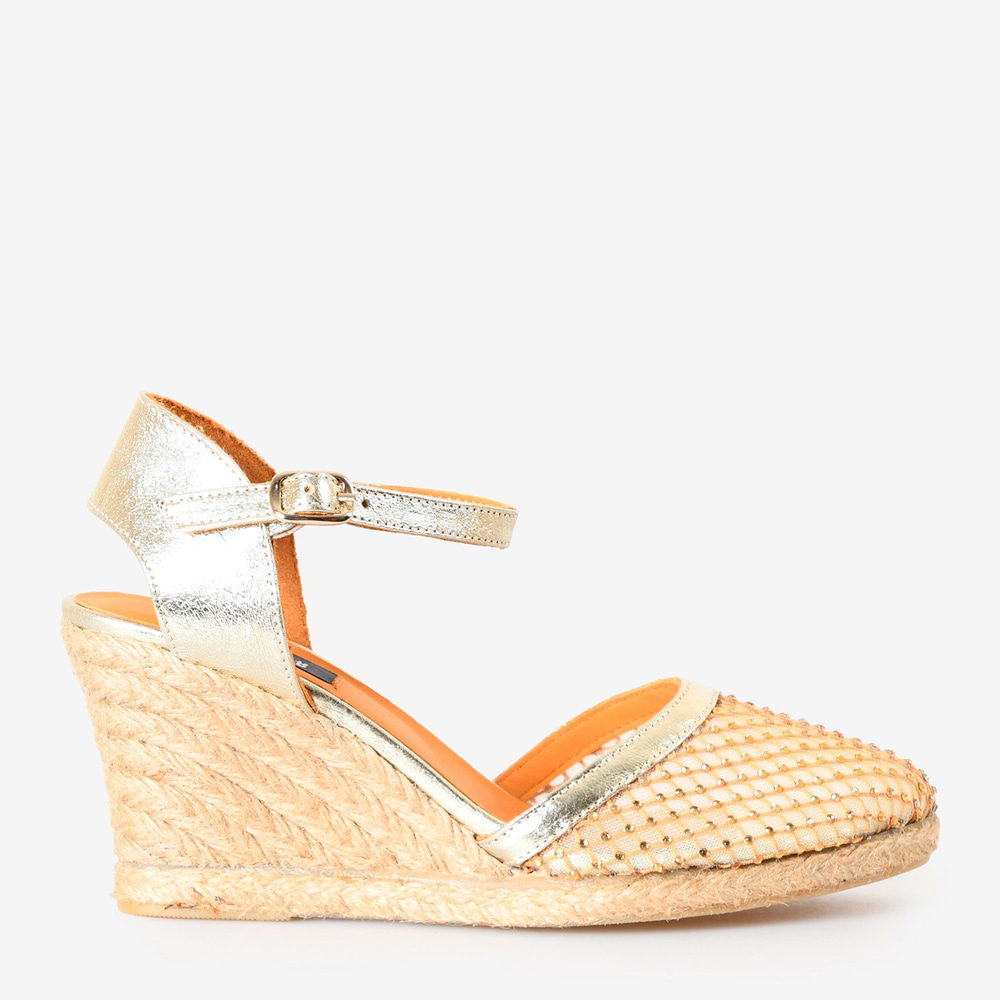 Dore File Taşlı Espadril Sandalet