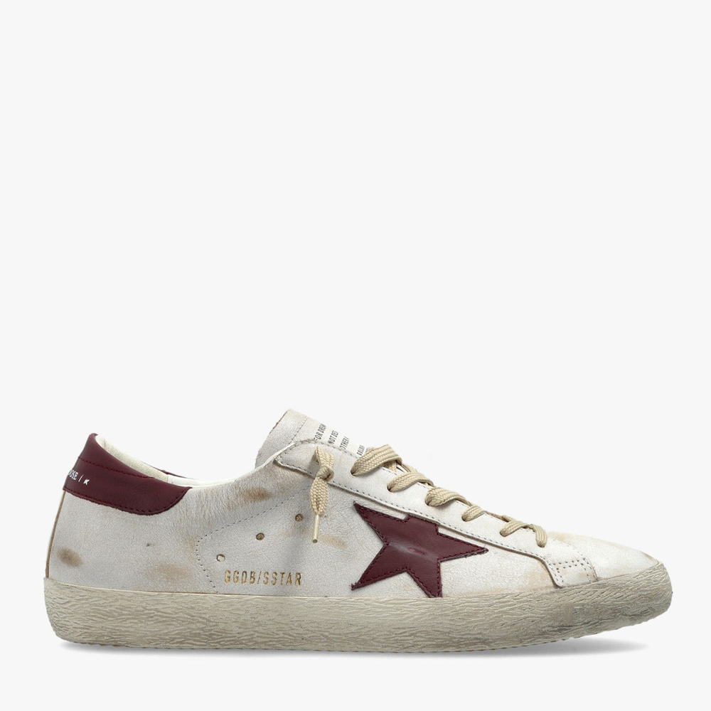 Golden Goose Beyaz Bordo Kombin Erkek Sneakers