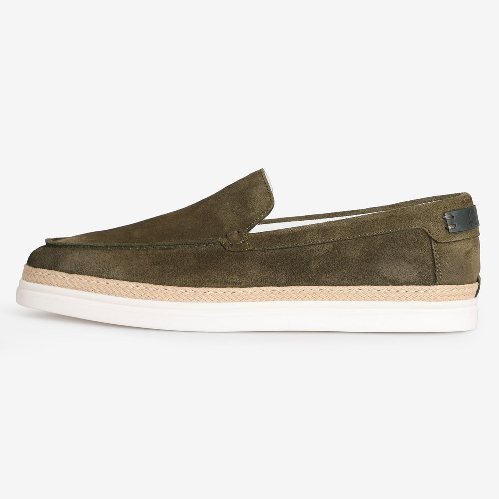 Haki Deri Erkek Loafer