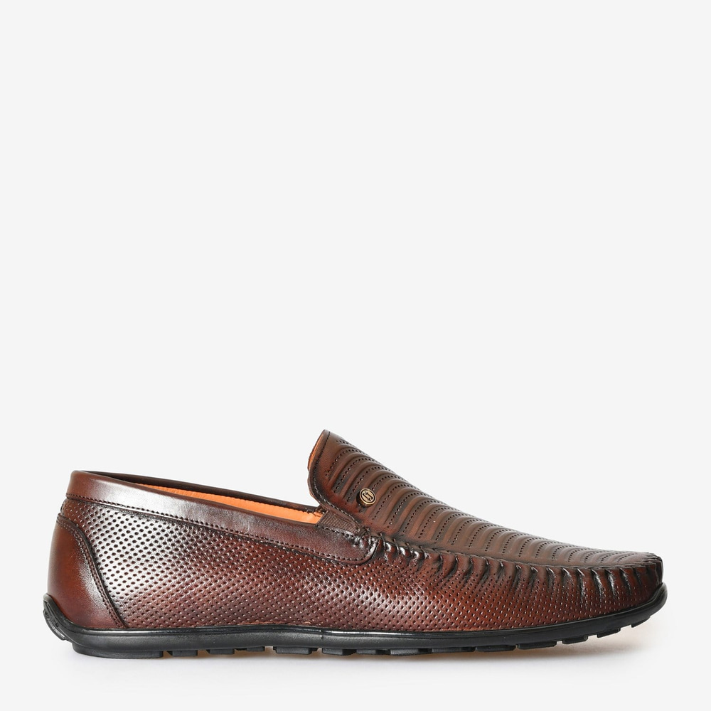 Kahve Deri Erkek Loafer