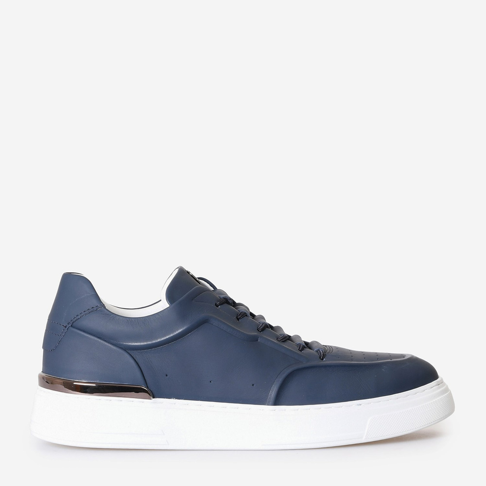 Lacivert Deri Erkek Bağcıklı Sneaker