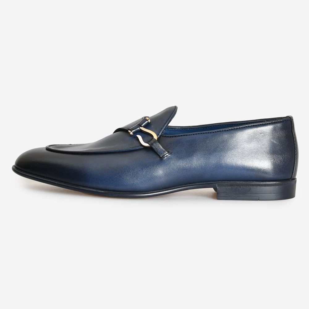 Lacivert Deri Erkek Loafer