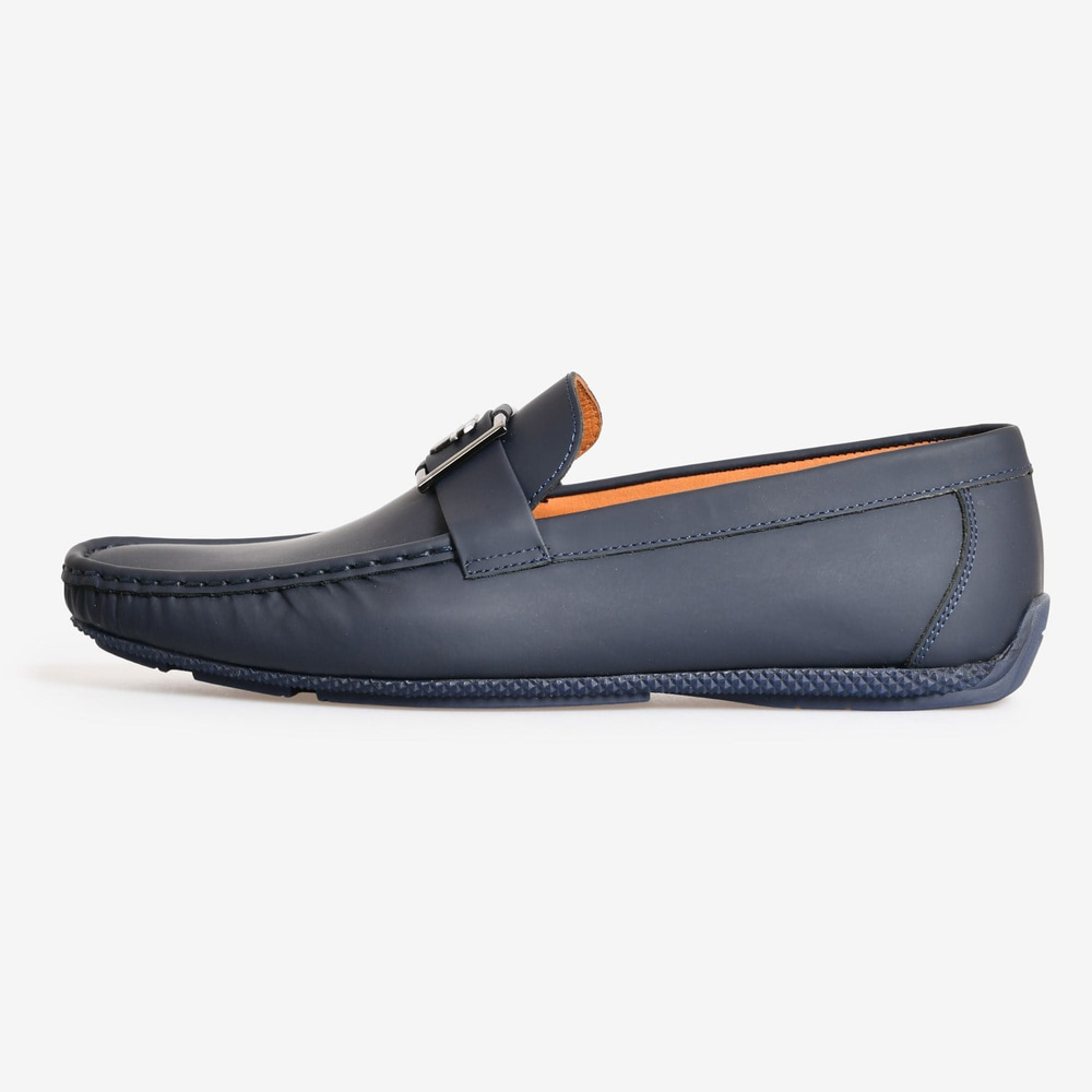 Lacivert Deri Toka Detaylı Erkek Loafer