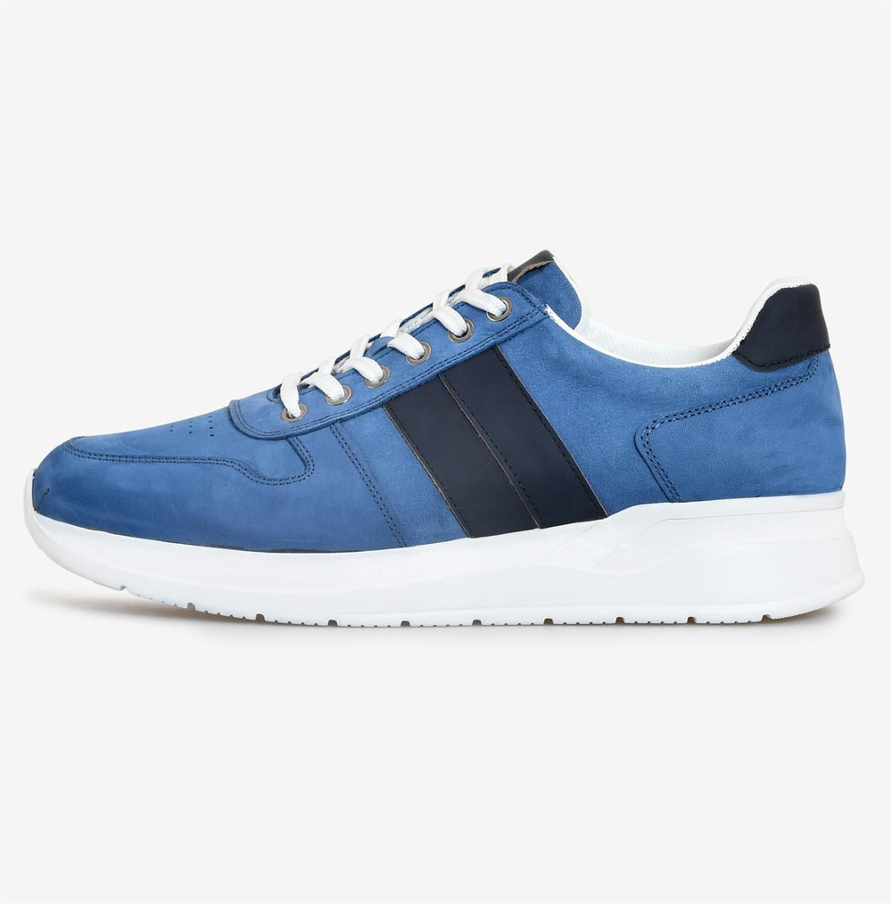Mavi Kombin Deri Erkek Sneakers