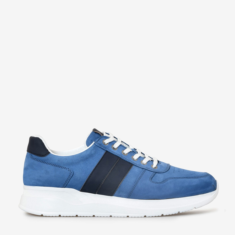 Mavi Kombin Deri Erkek Sneakers