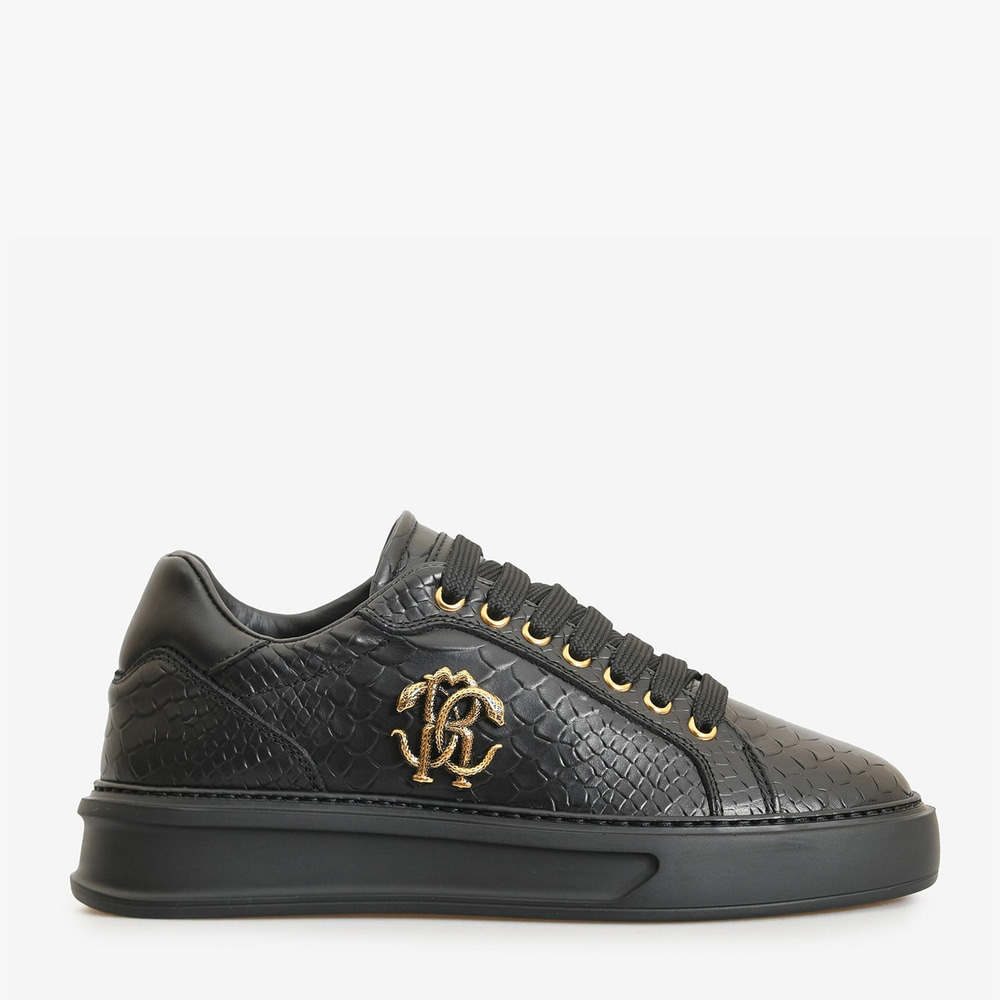 Roberto Cavalli Siyah Deri Kadın Sneaker