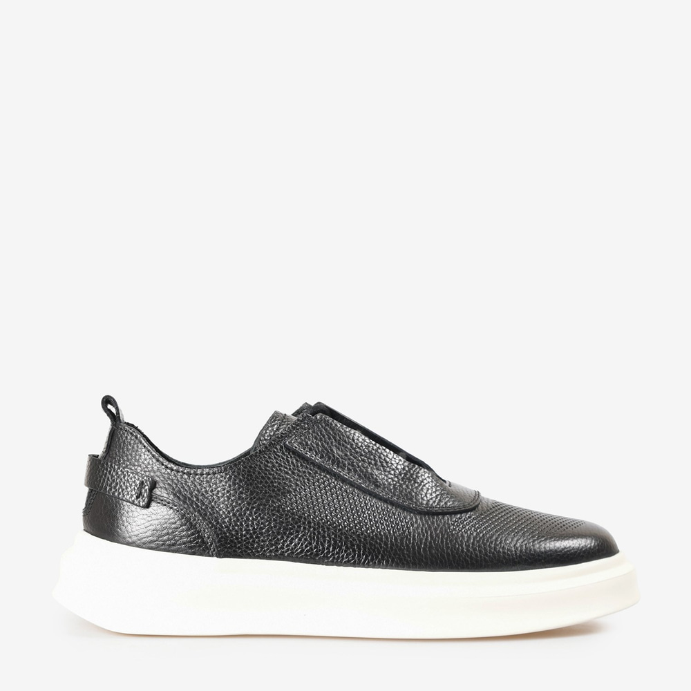 Siyah Deri Erkek Sneaker