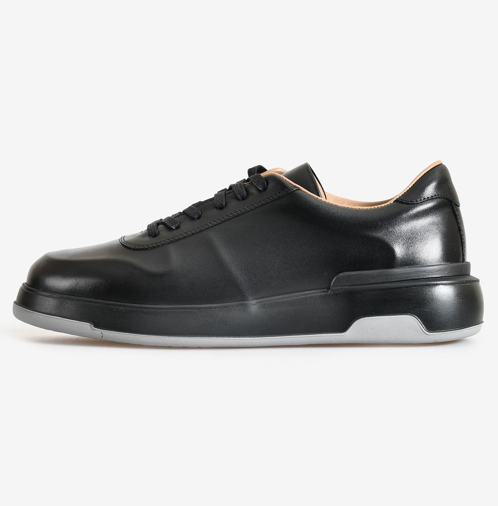 Siyah Deri Erkek Sneakers