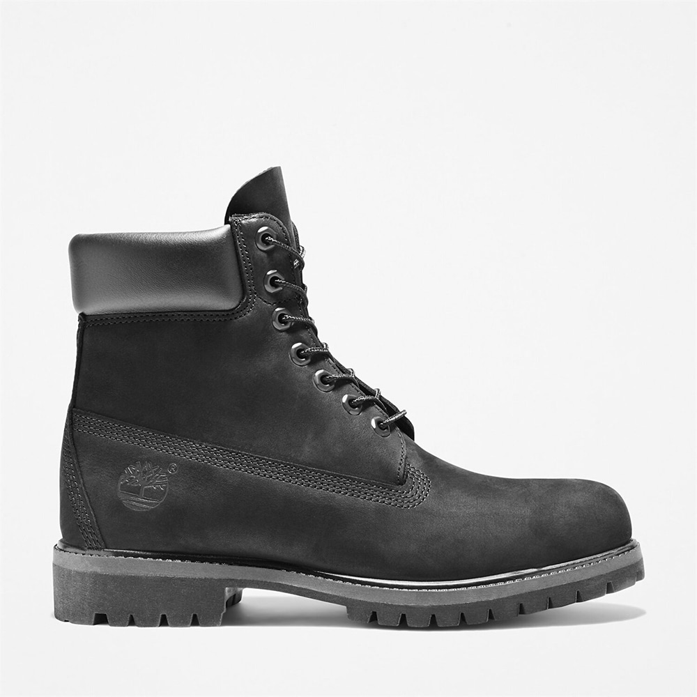 Siyah Deri Timberland Erkek Bot