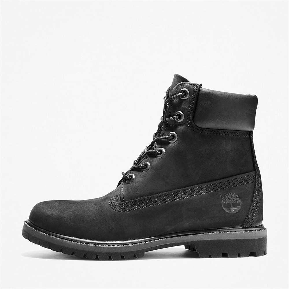 Siyah Deri Timberland Kadın Bot