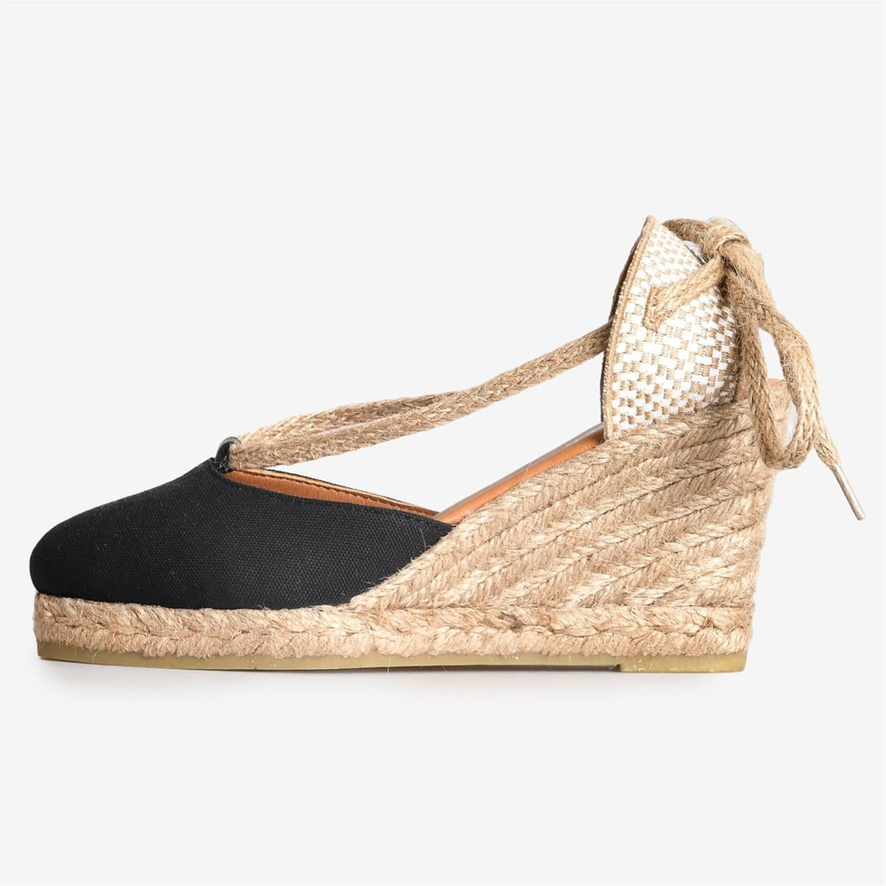 Siyah Kadın Espadril Sandalet
