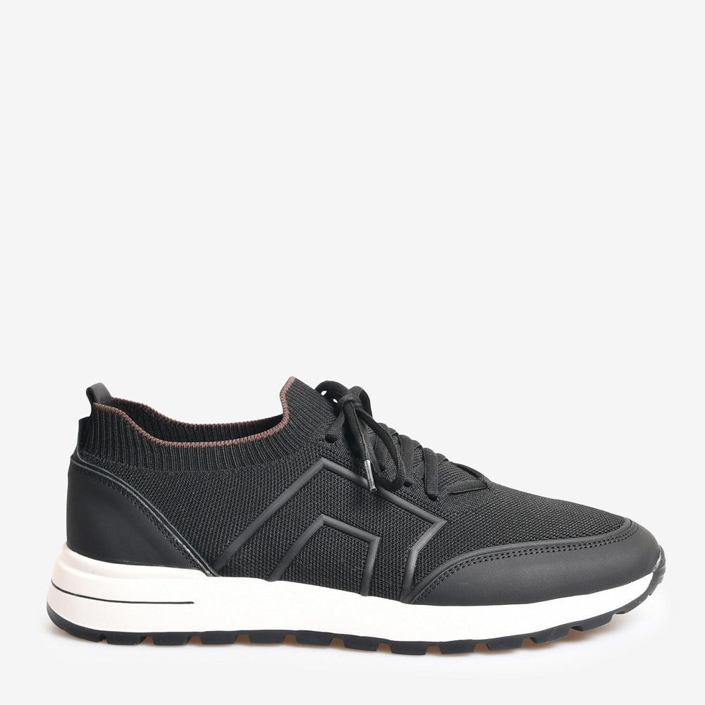Siyah Triko Bağcıklı Erkek Sneaker
