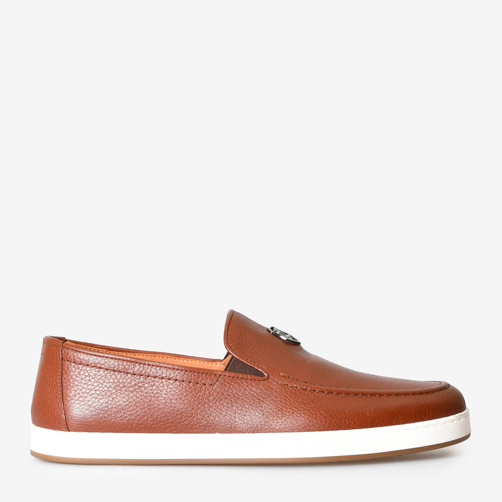 Taba Deri Düz Erkek Loafer