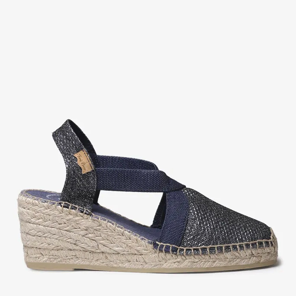 Toni Pons Triton Lacivert Vegan Espadril Kadın Sandalet