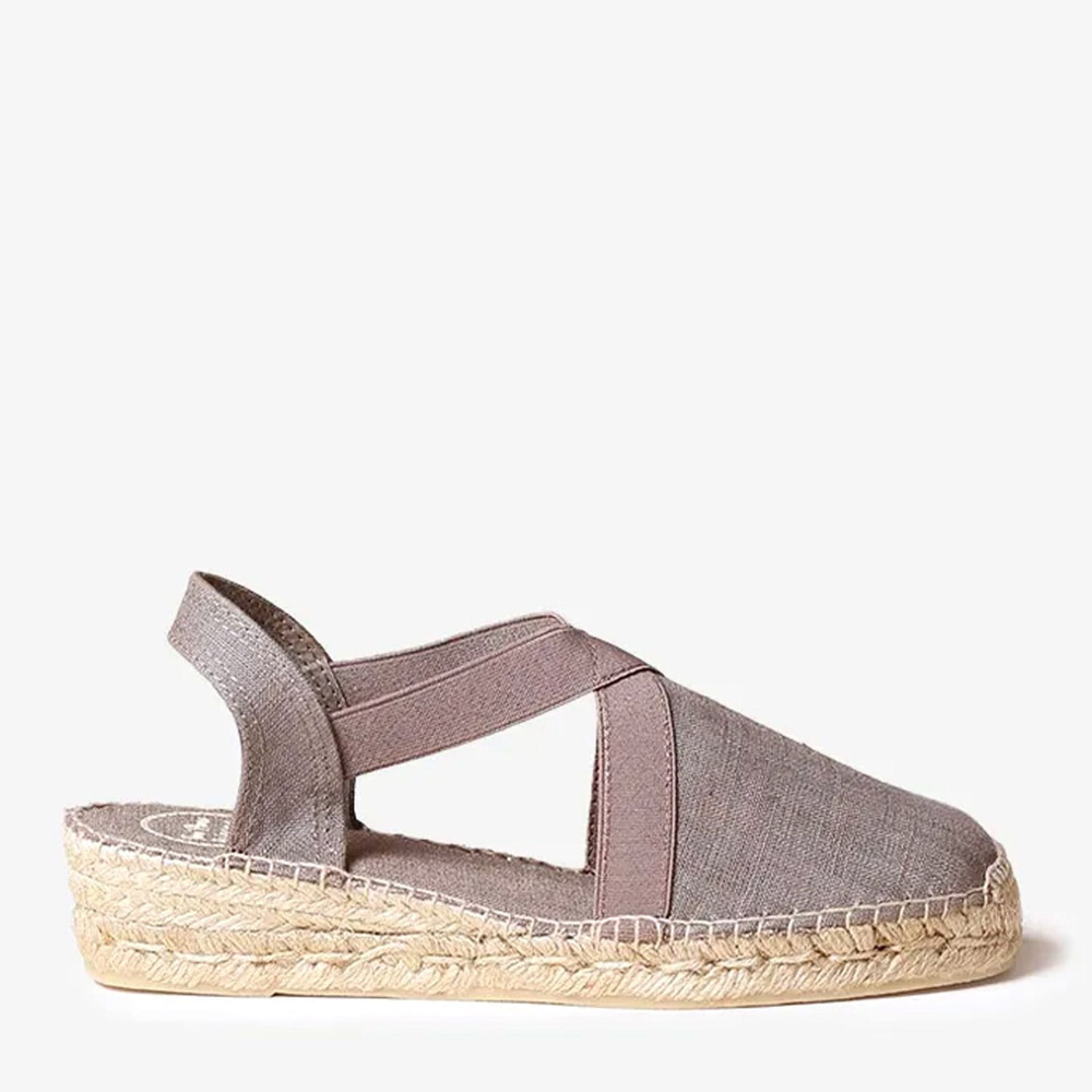 Toni Pons Verona Vizon Düz Lastikli Vegan Espadril Kadın Sandalet