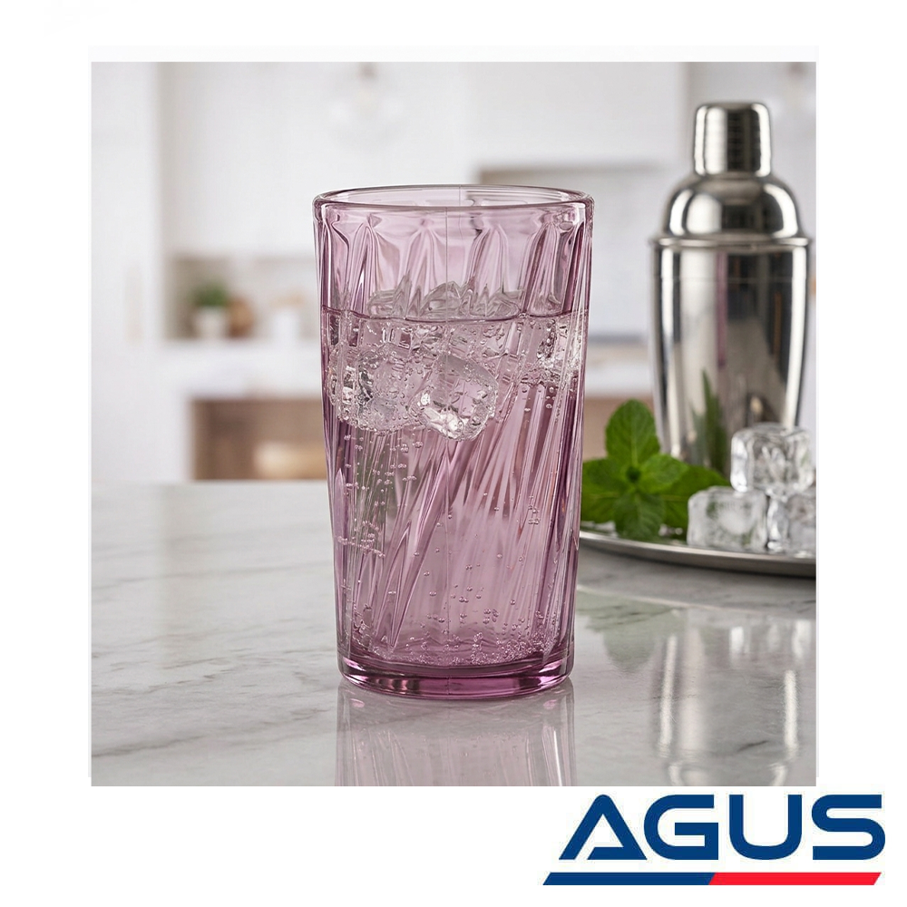  Akrilik Su Bardağı Seti 6lı 500 ml - Mürdüm