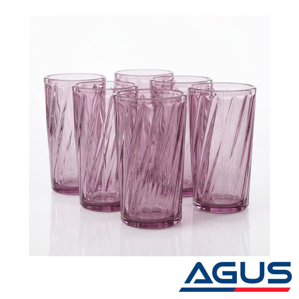  Akrilik Su Bardağı Seti 6lı 500 ml - Mürdüm