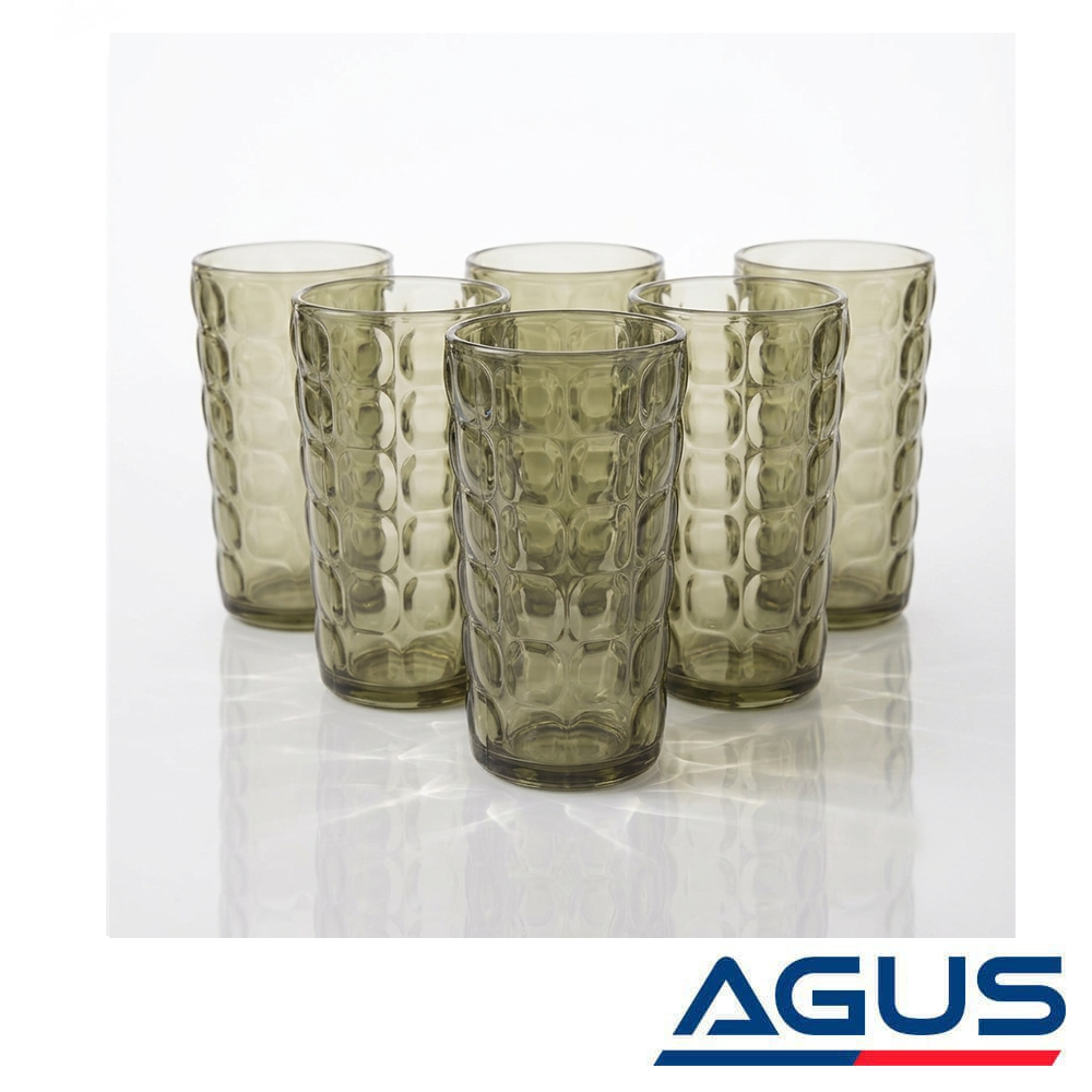  Akrilik Su Bardağı Seti 6lı 500 ml - Yeşil