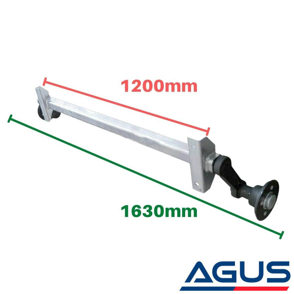 750 kg Sıvı Gres Yağlı Torsiyonlu Aks Frensiz Dingil 1200 mm 4x100