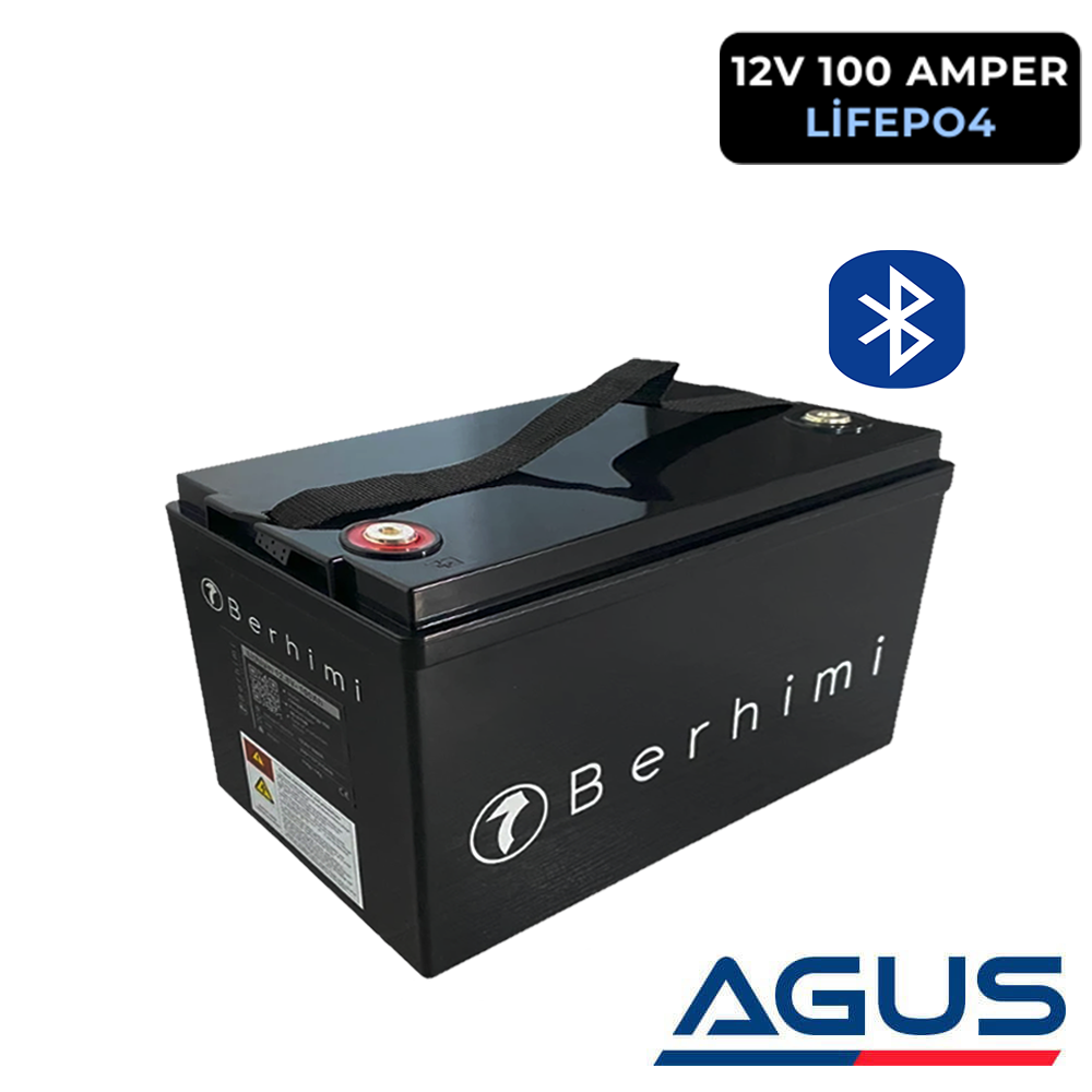 Berhimi 12V Lifepo4 100Ah Smart Lityum Akü 