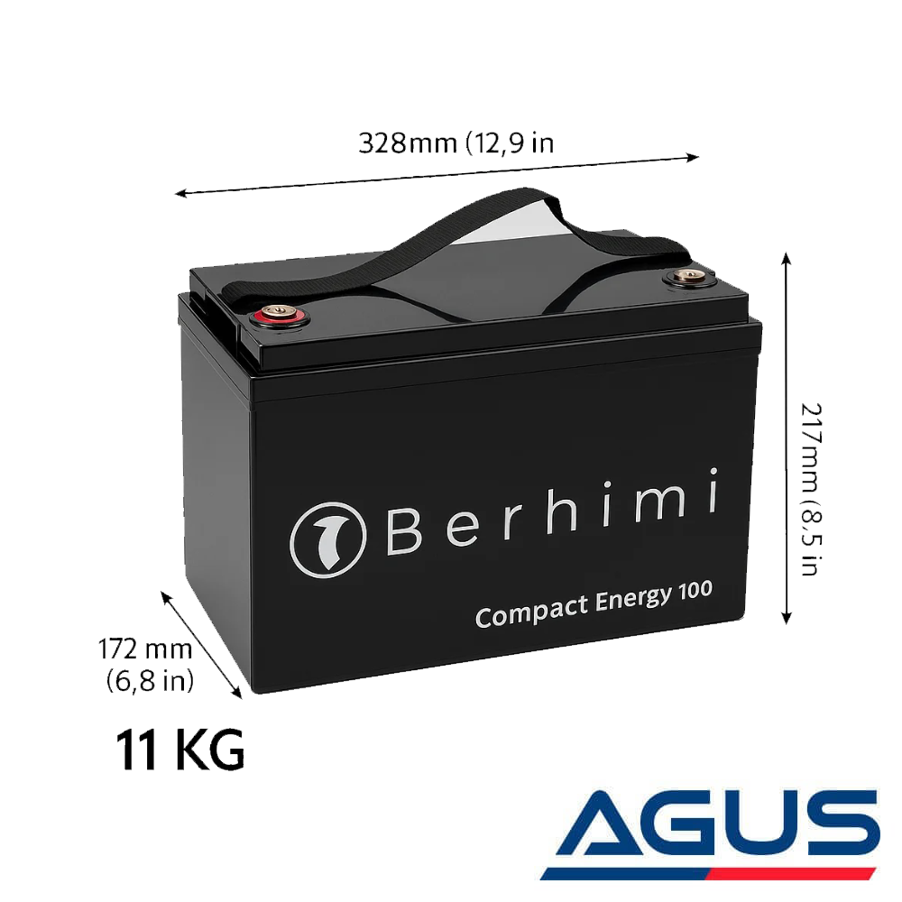 Berhimi 12V Lifepo4 100Ah Smart Lityum Akü 
