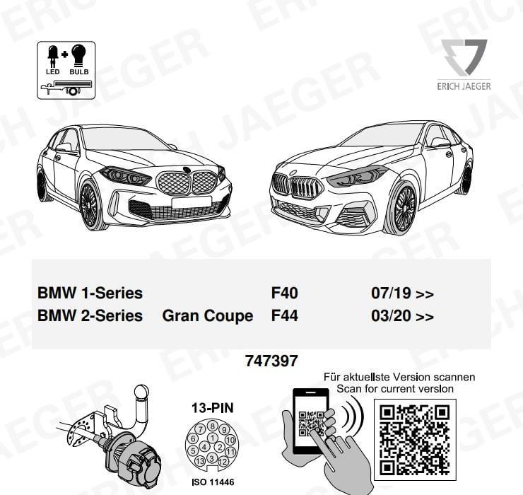 BMW 1-Serisi 2018-2024 F40 Römork Tesisatı 13P