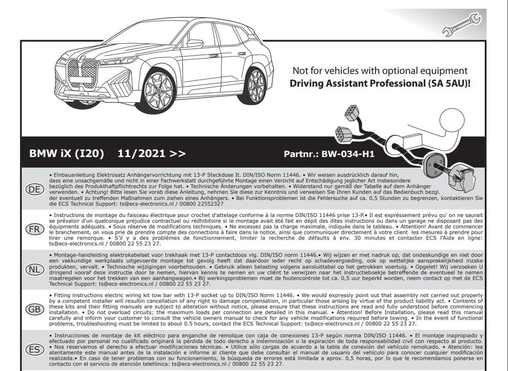 BMW İX Römork Tesisatı 13P 2021- I20