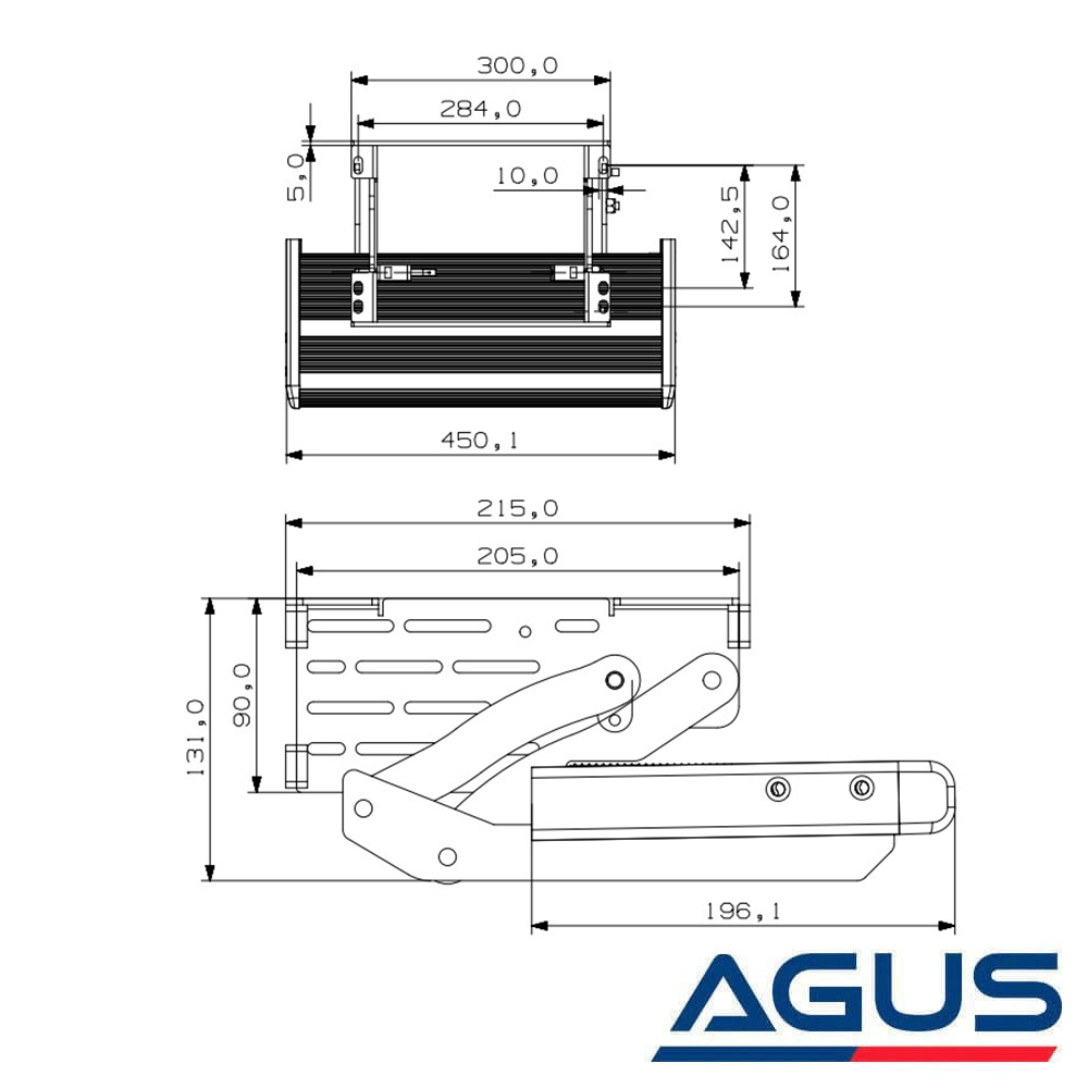 Bustronic Pickpath Çekme Manuel - Katlanır Karavan Basamağı 455mm