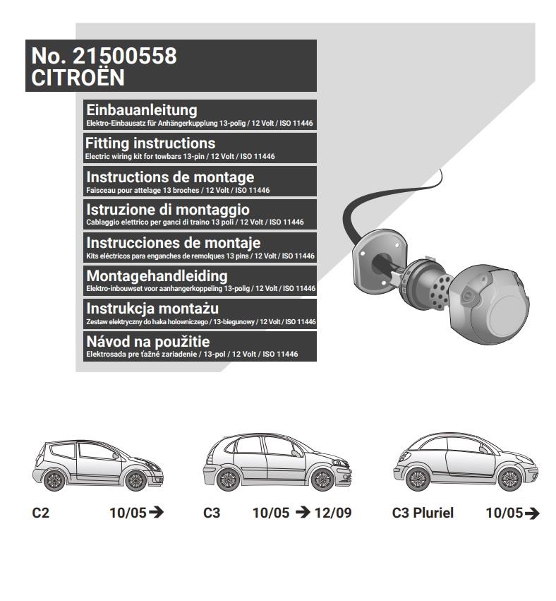 CITROEN C3 2005-2009 Römork Tesisatı 13P