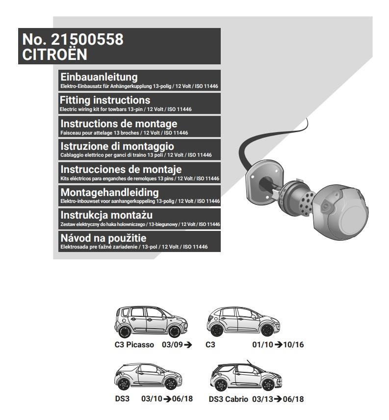 CITROEN C3 2010-2016 Römork Tesisatı 13P